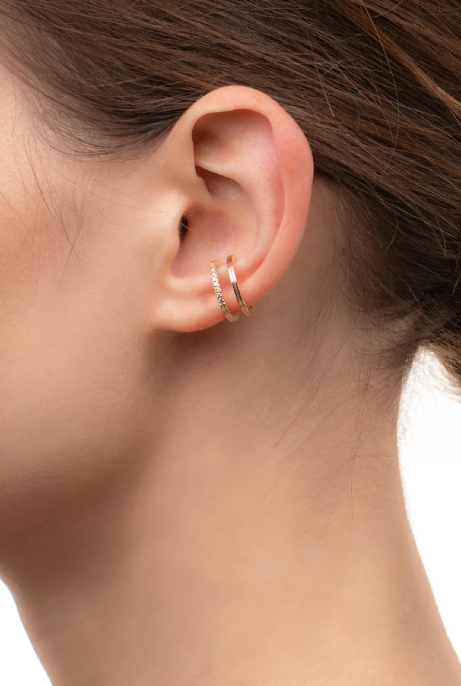 Gossamer Double Line Diamond Ear Cuff