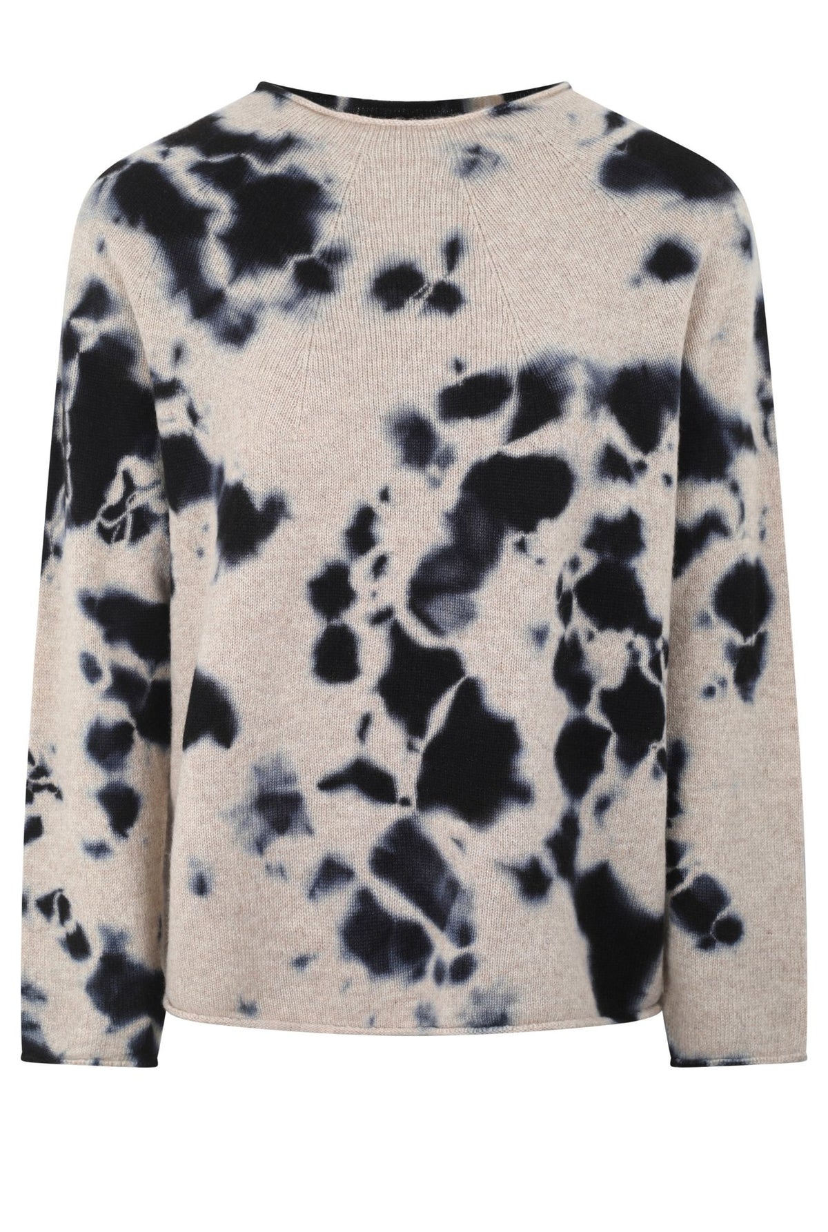 Long Cashmere Seamless Pullover - Madara - Black - Sand