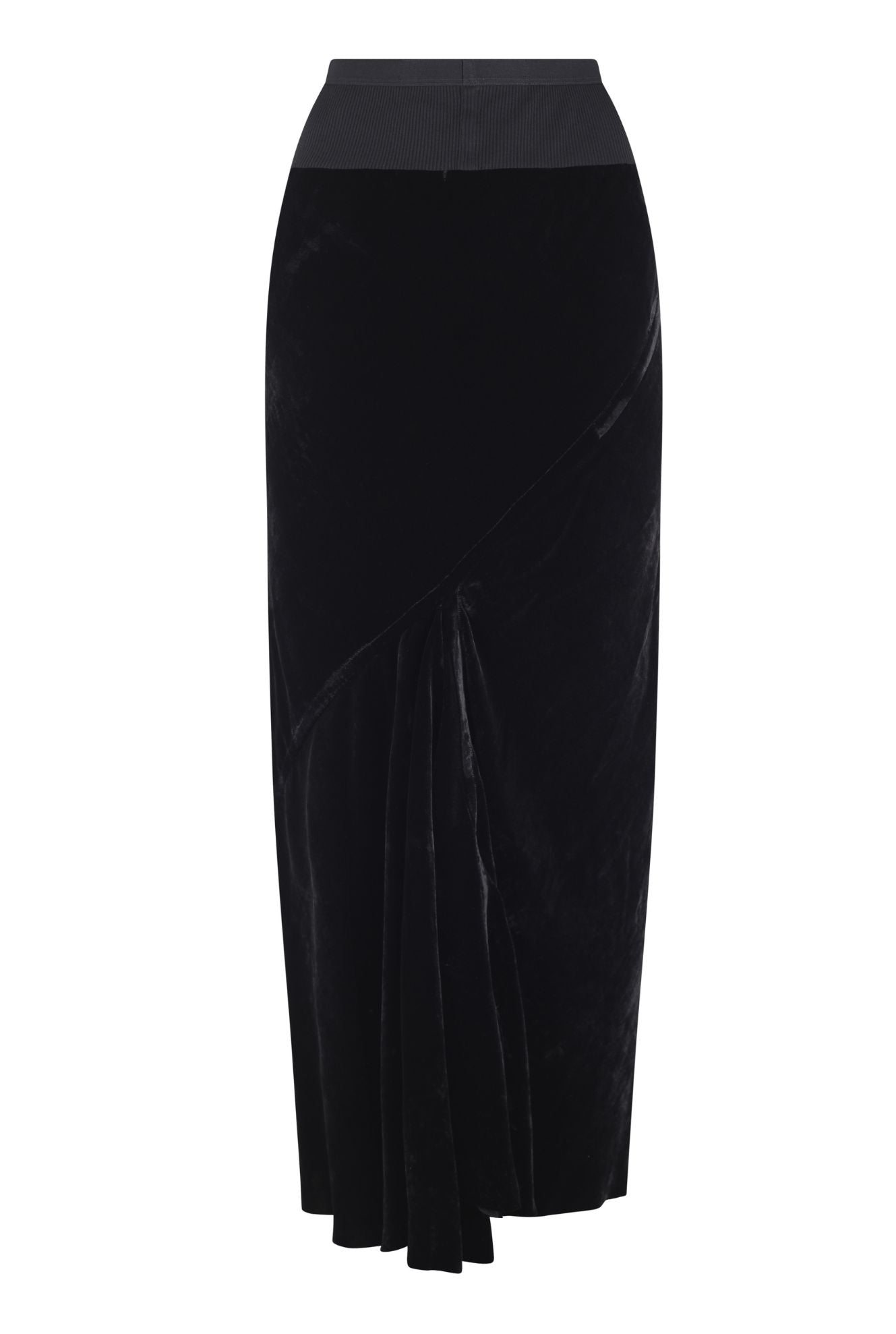 CALF BIAS SKIRT RP02E4334 V 09 BLACK