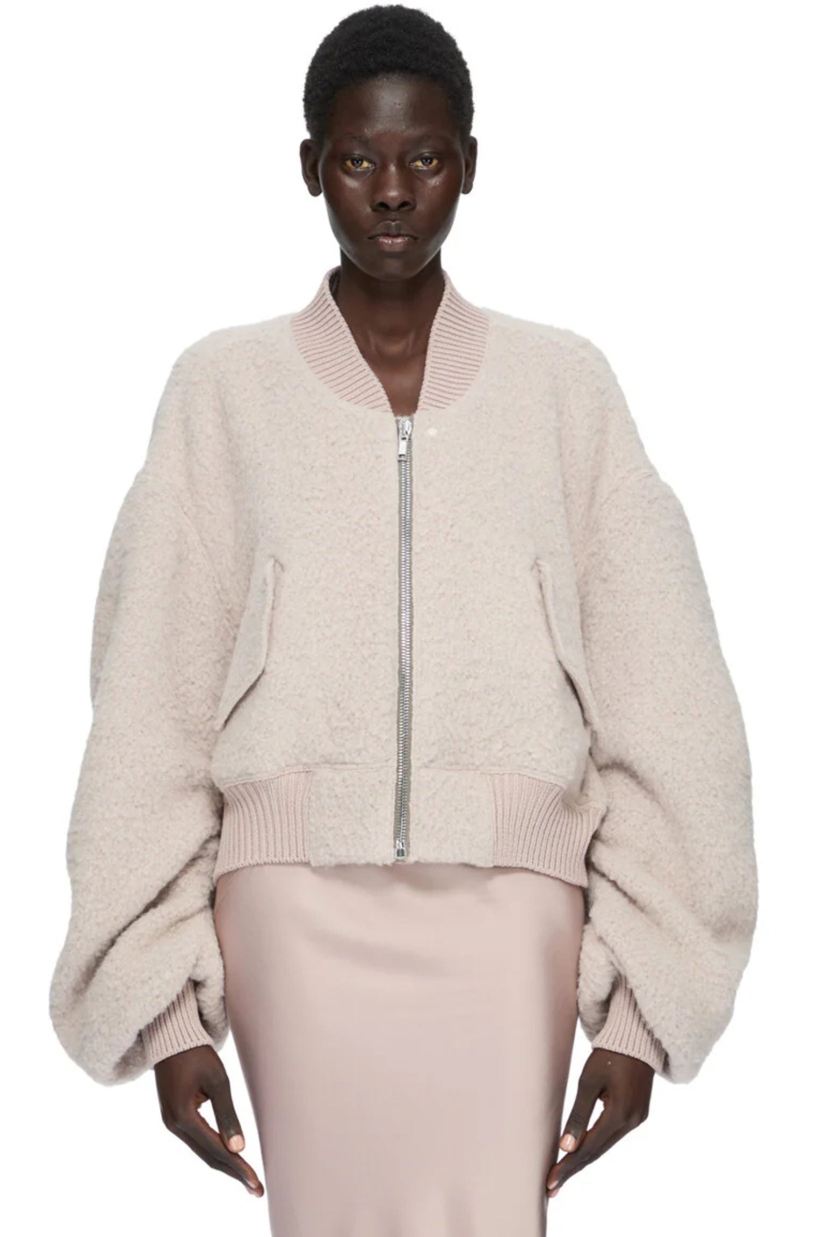 WOVEN BOMBER - SECCHIA RP02F5702 WPA 23 ROSE