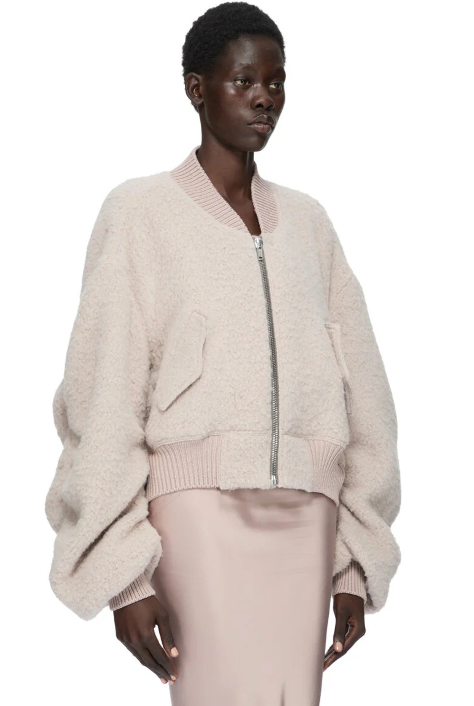 WOVEN BOMBER - SECCHIA RP02F5702 WPA 23 ROSE