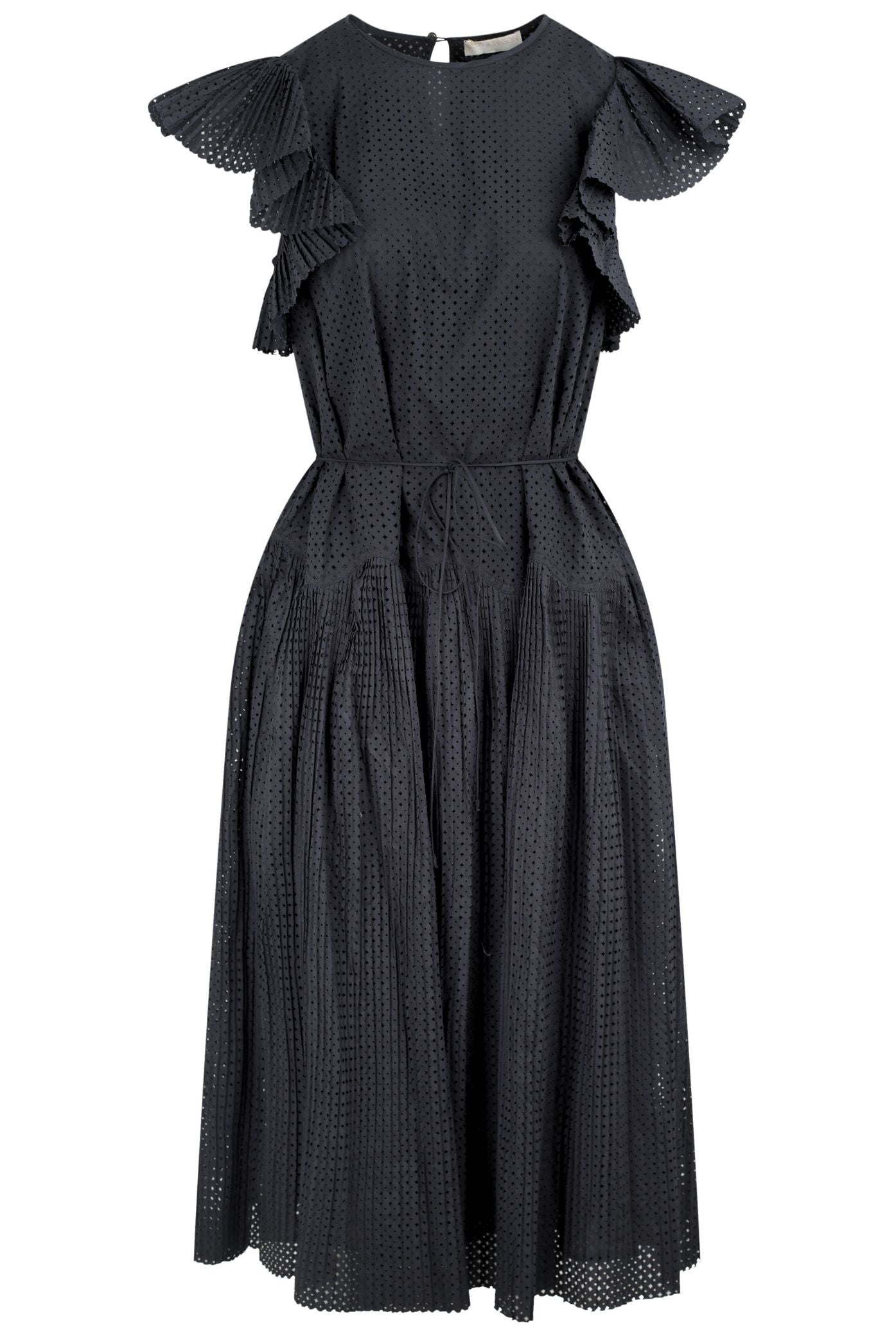 Sylvaine Flutter Sleeve Midi Dress