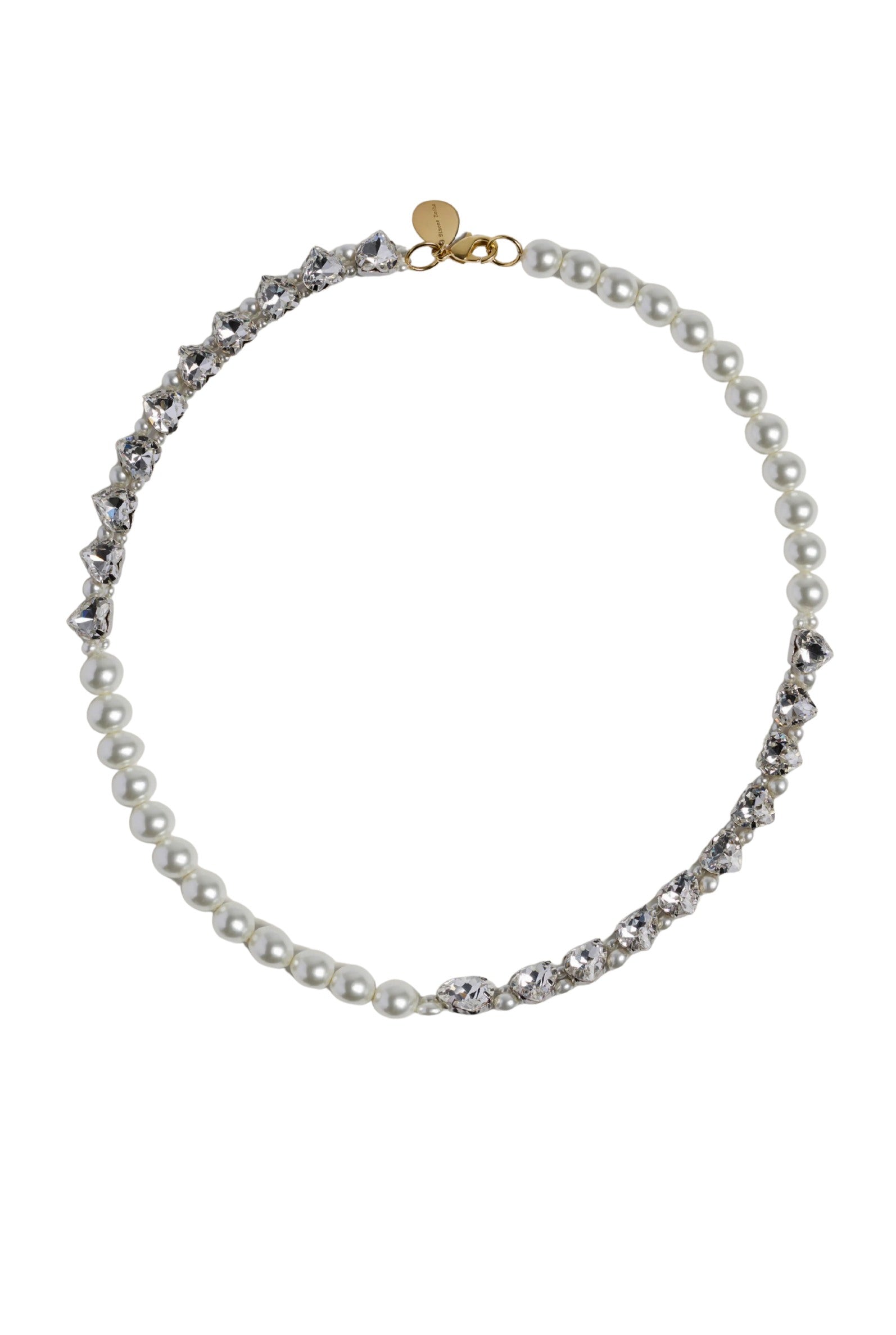 QUARTET PEARL & CRYSTAL HEART NECKLACE