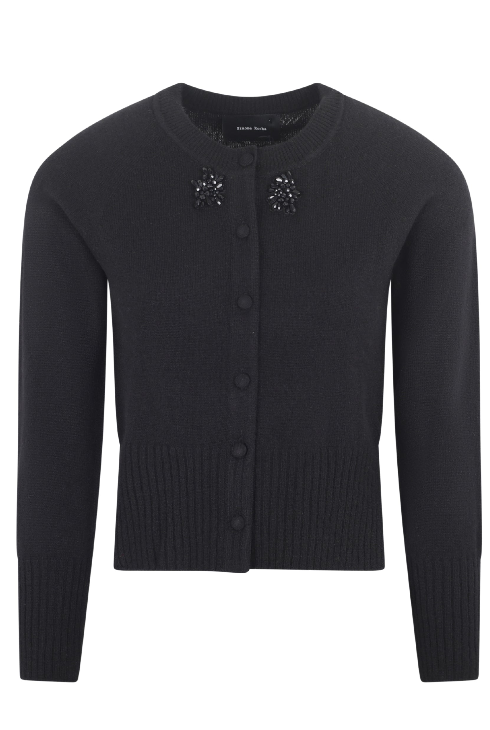 RELAXED CASHMERE CARDIGAN W/ EMB