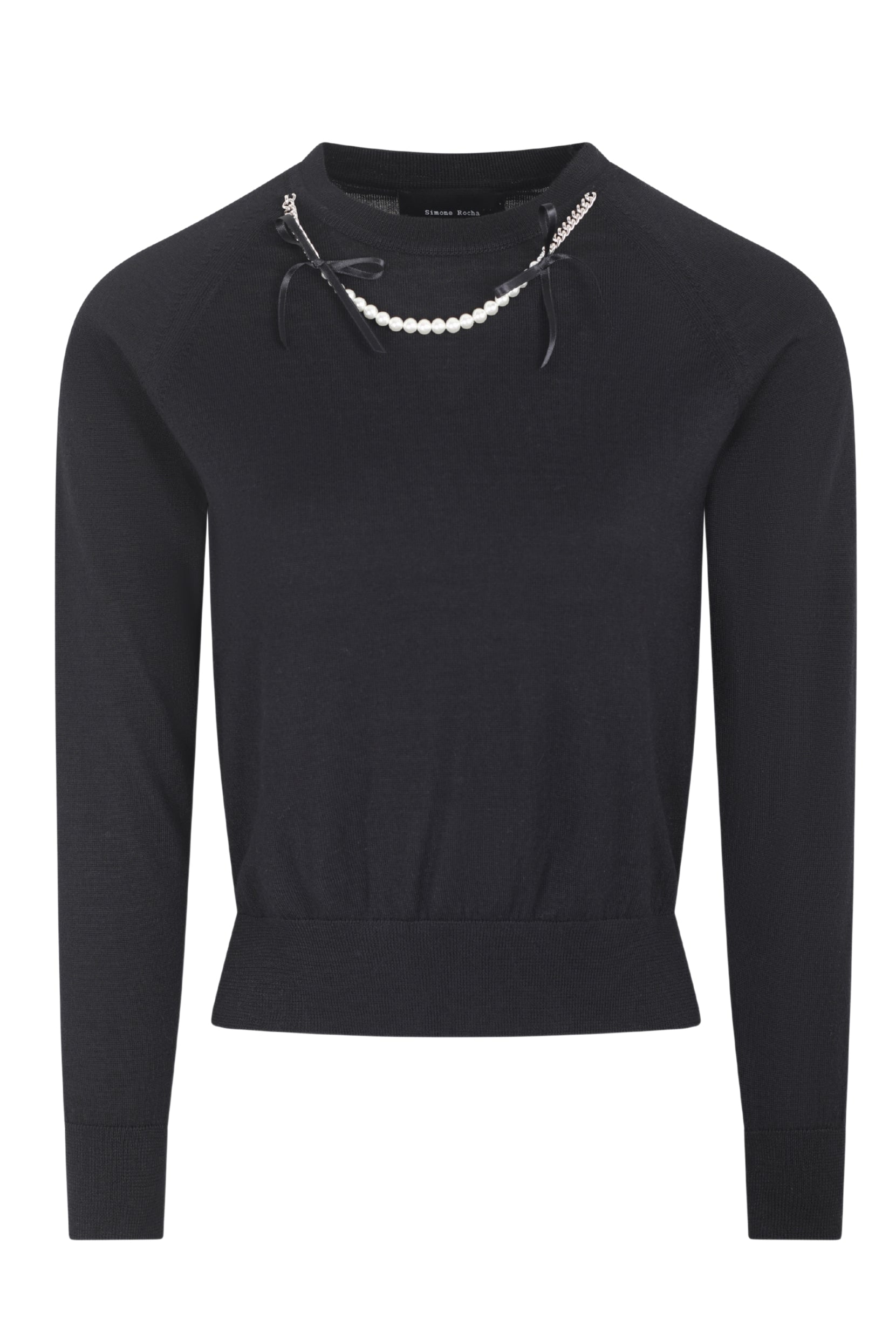 CLASSIC LONG SLEEVE JUMPER W/ EMB BLACK