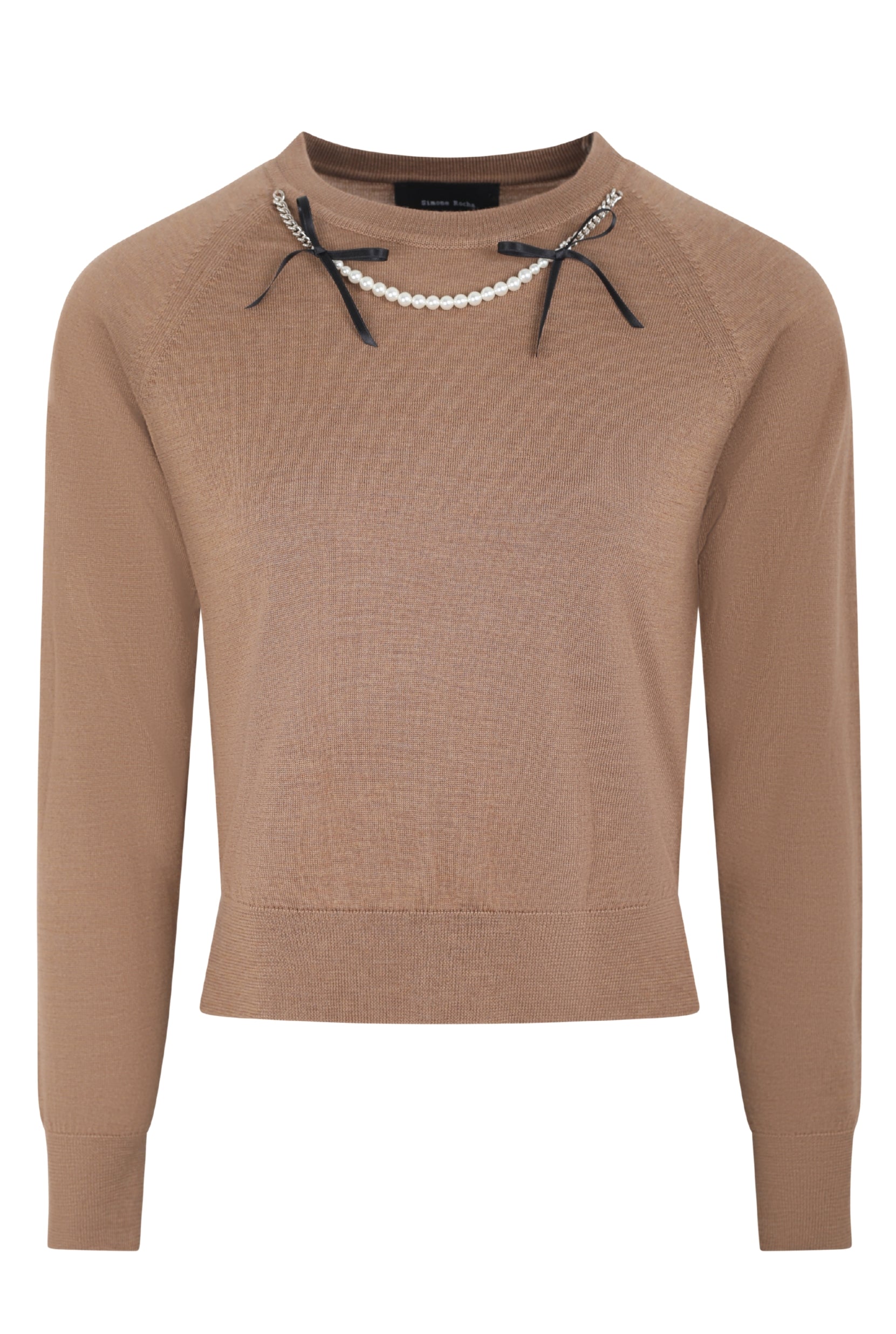 CLASSIC LONG SLEEVE JUMPER W/ EMB CHESNUT