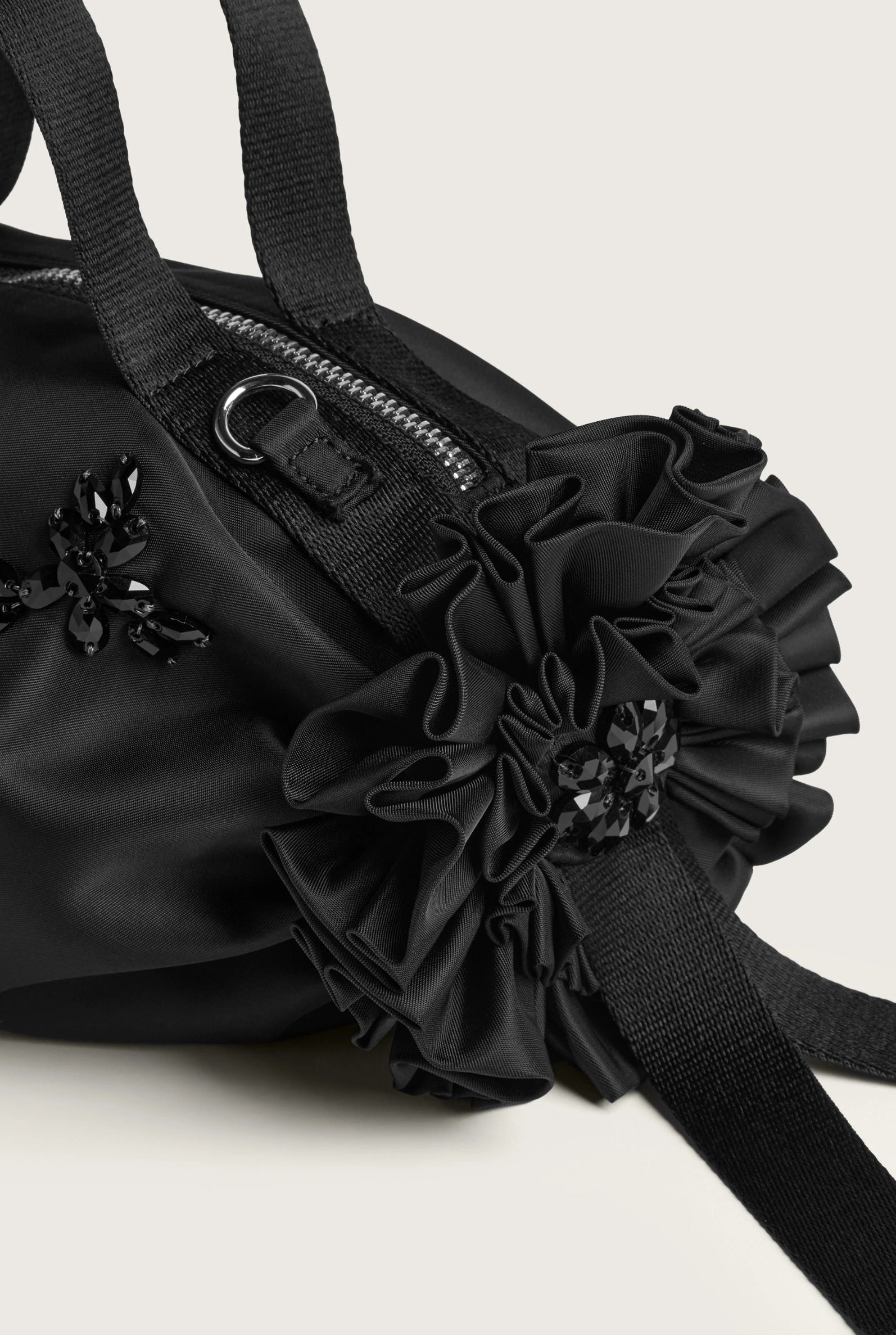 MINI DOUBLE RIBBON ROSETTE BAG W/ TURBO EMB