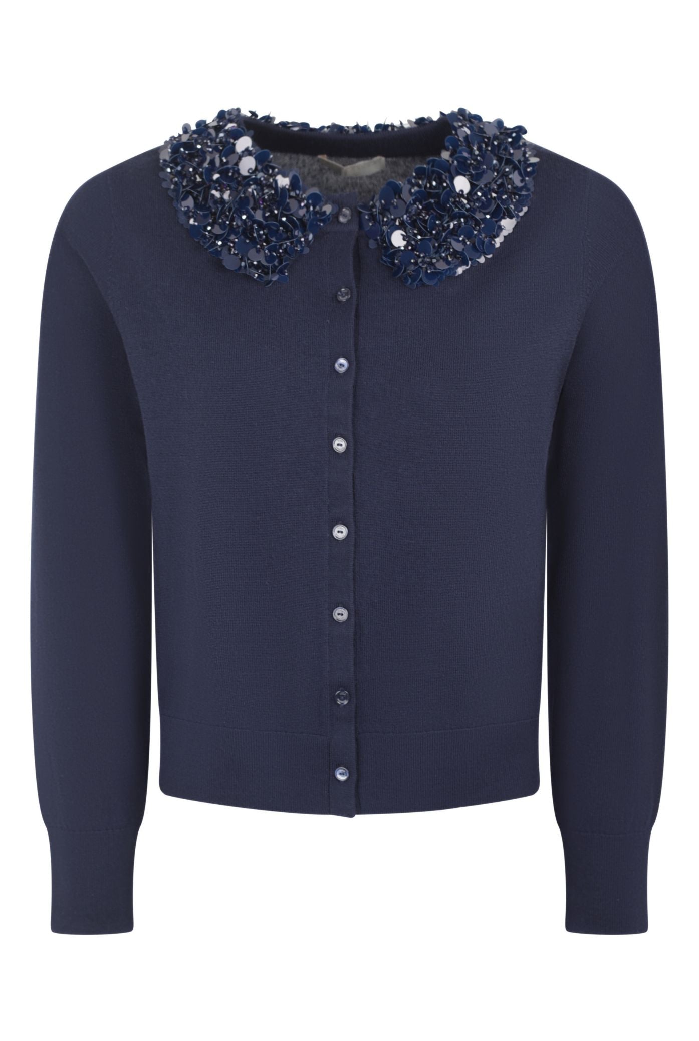 Anna LS Embellished Cardigan Midnight