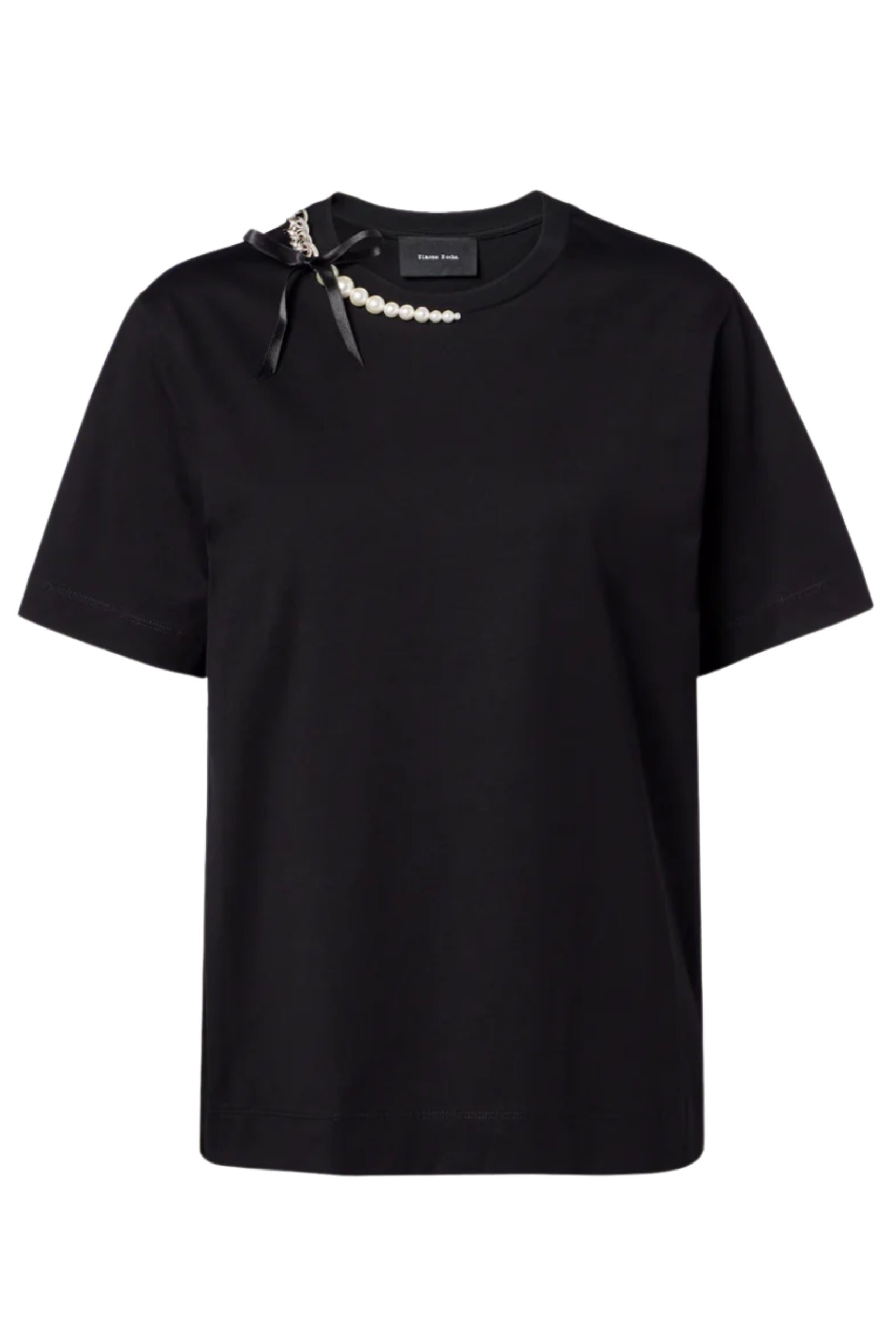 BOY T-SHIRT W/ EMB BLACK