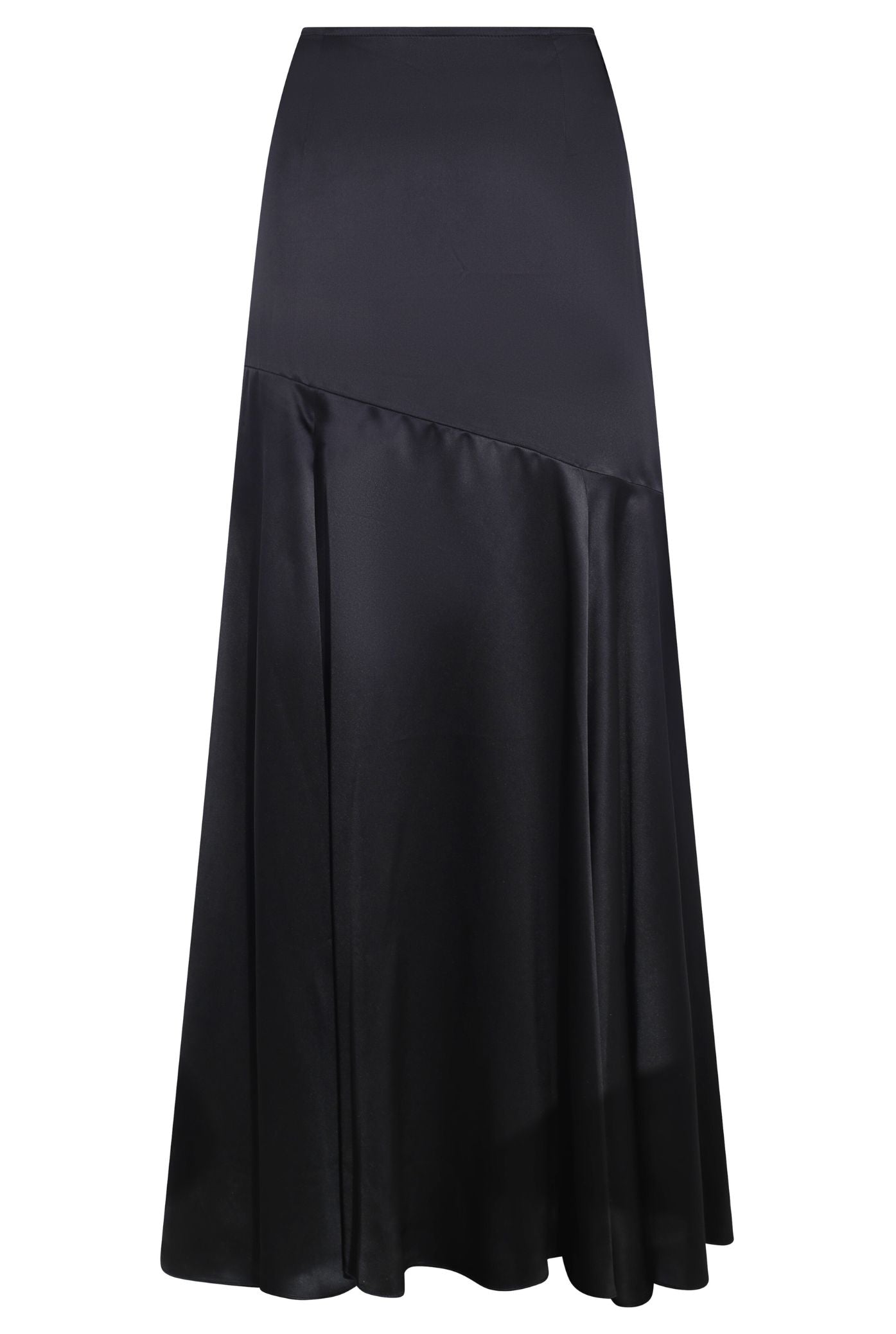 LONG SLIT DETAIL BIAS CUT SKIRT