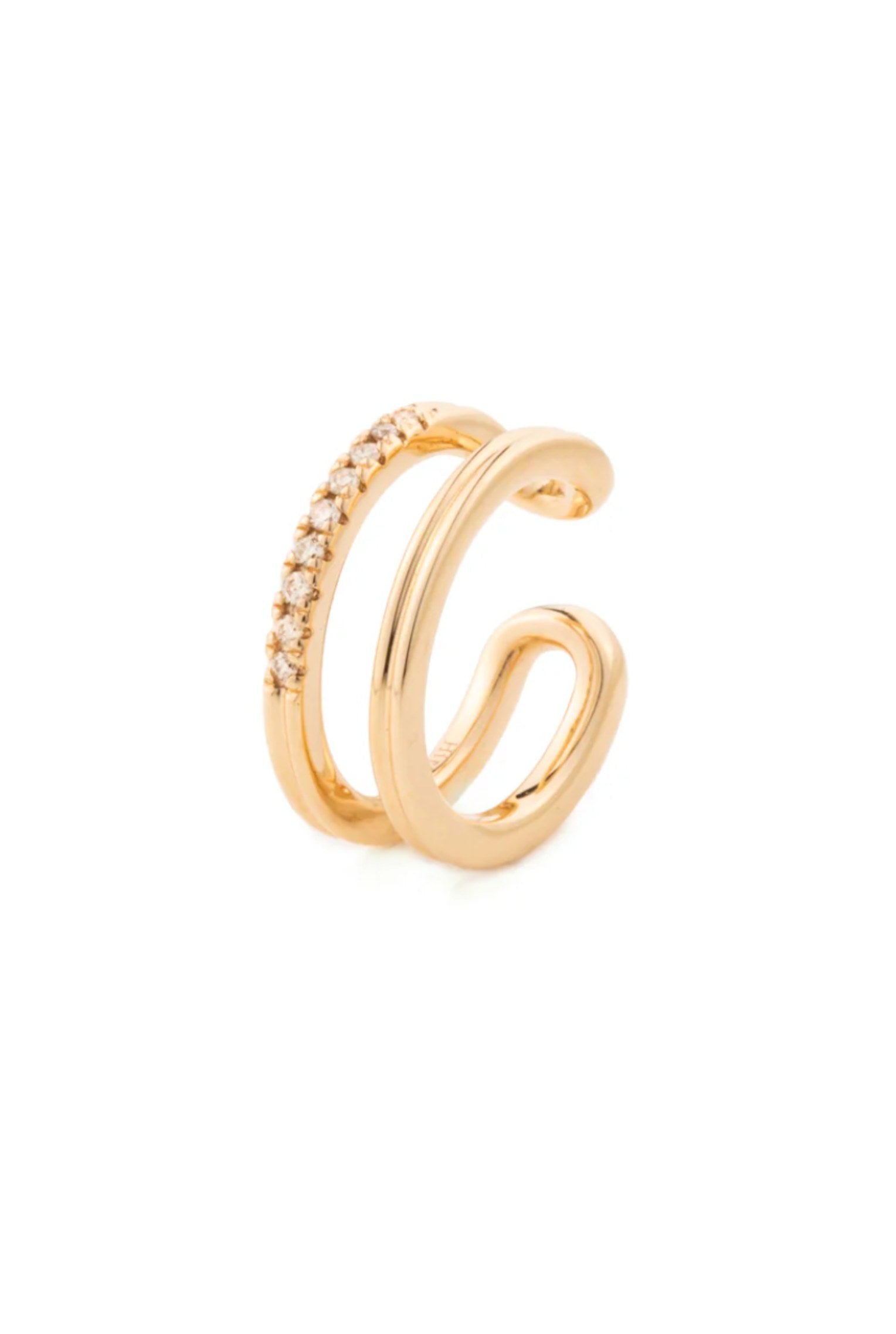 Gossamer Double Line Diamond Ear Cuff
