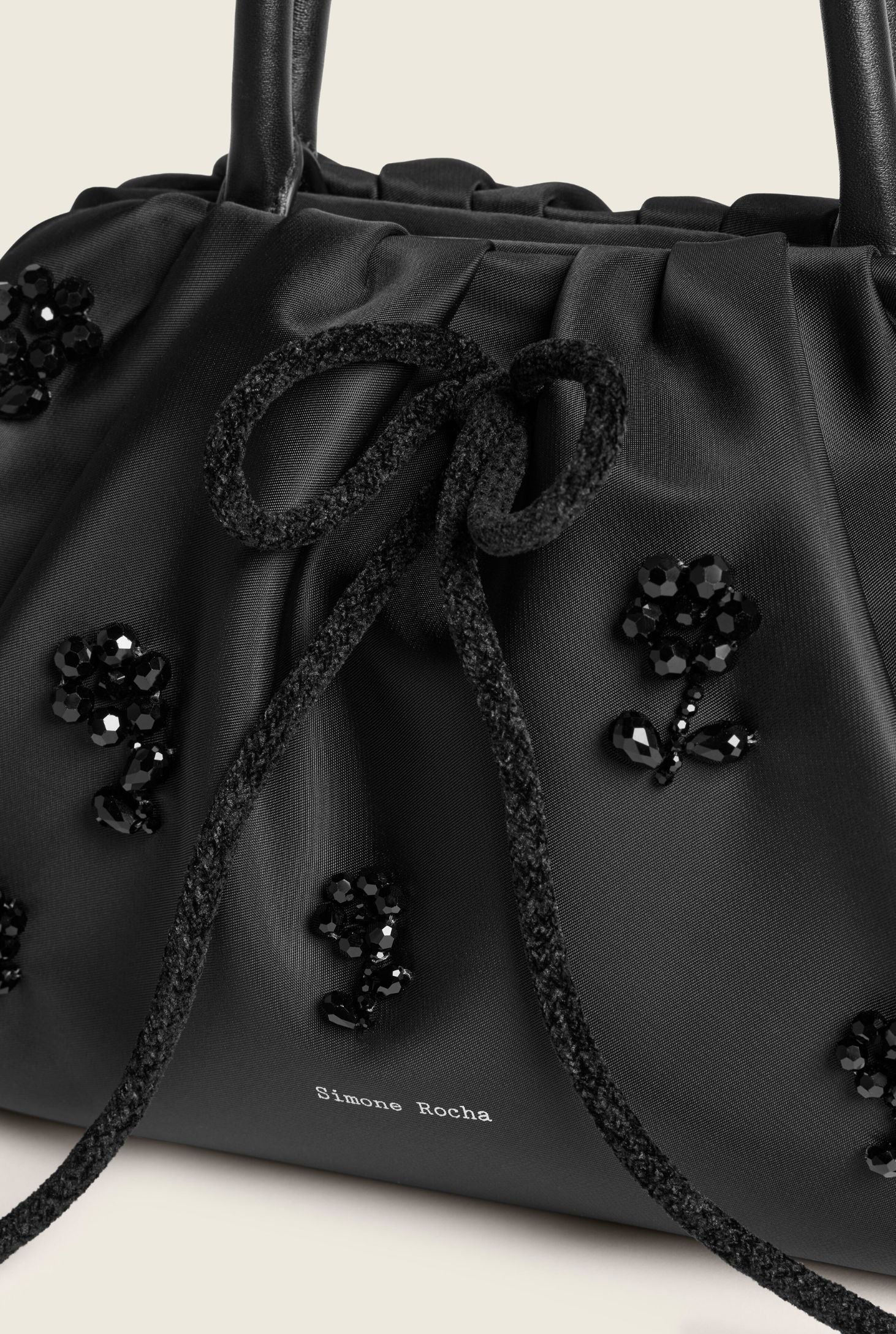 MINI GATHERED TOP HANDLE BAG W/ EMB