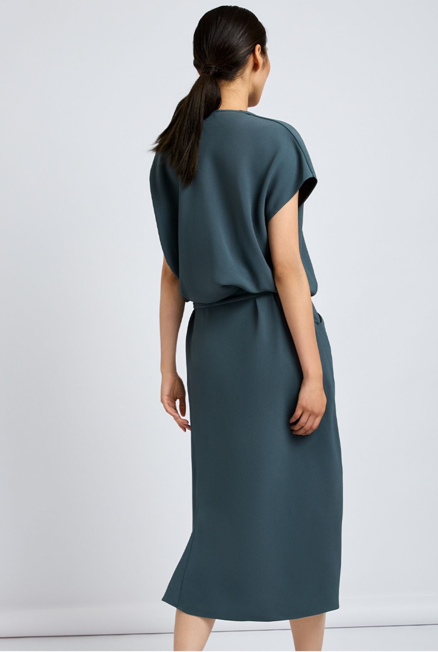 SENUNA SBC CREPE DRESS LAGOON