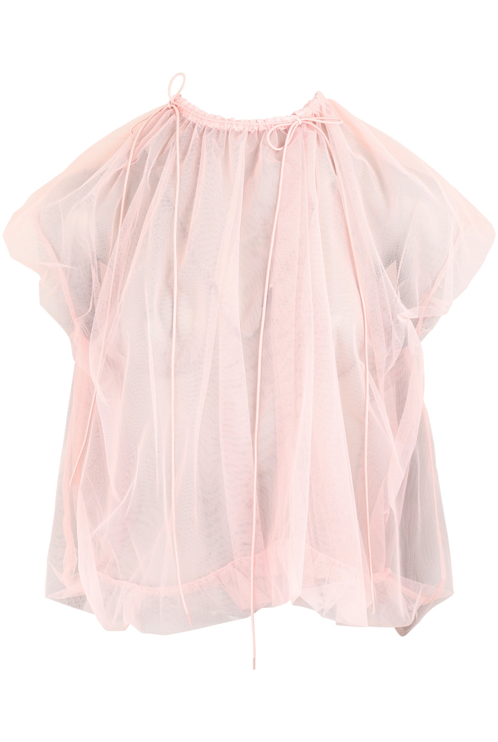 GATHERED CORD TOP SOFT PINK