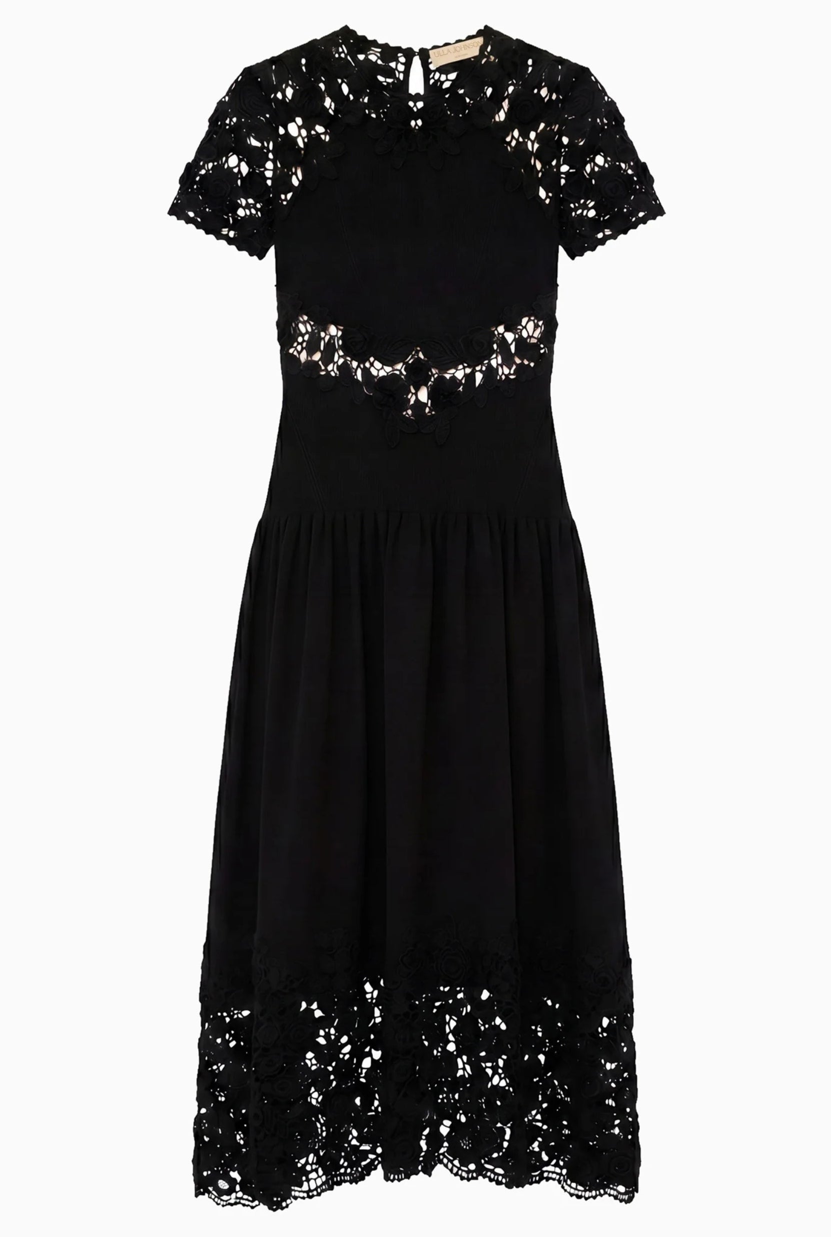 Sabrina SS Crochet Dress Noir