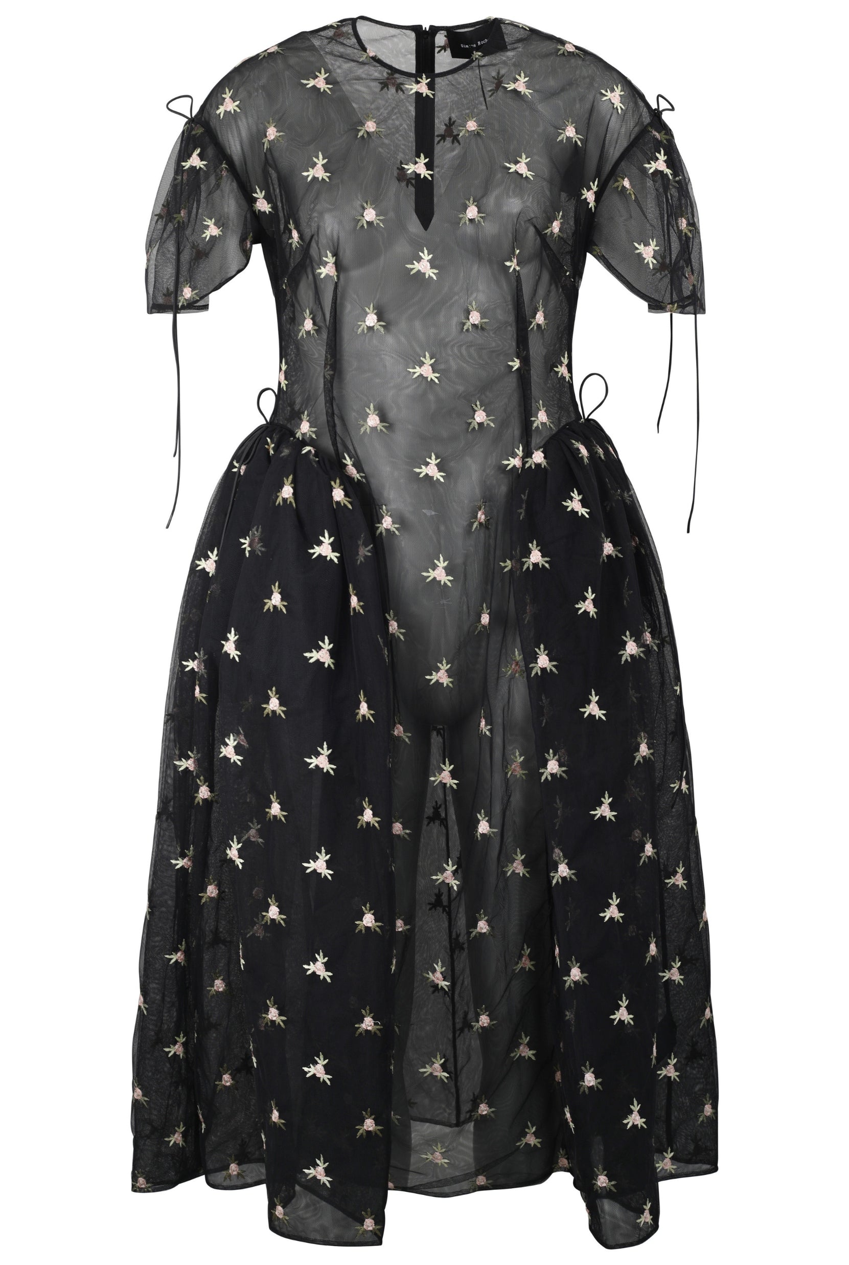 PUFF SLEEVE CORD HIP DRESS