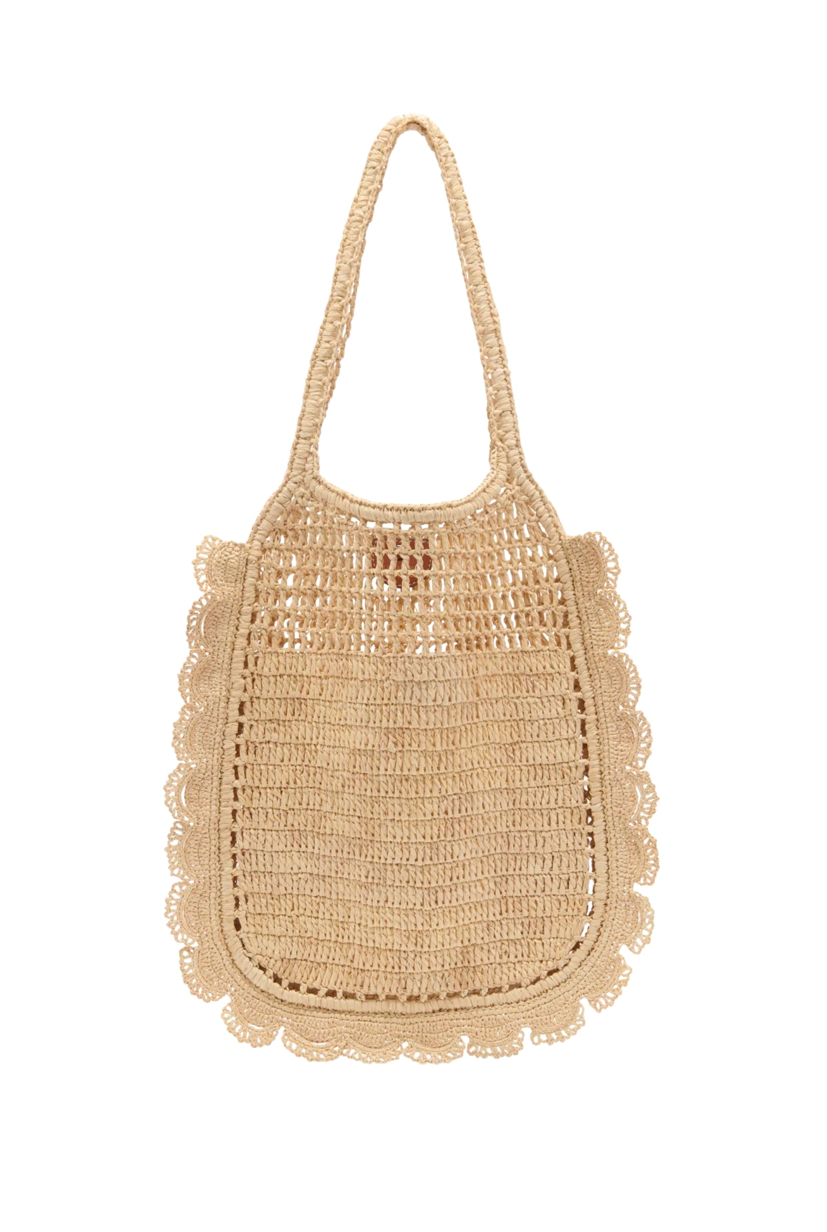 Marina Raffia Flat Tote Natural