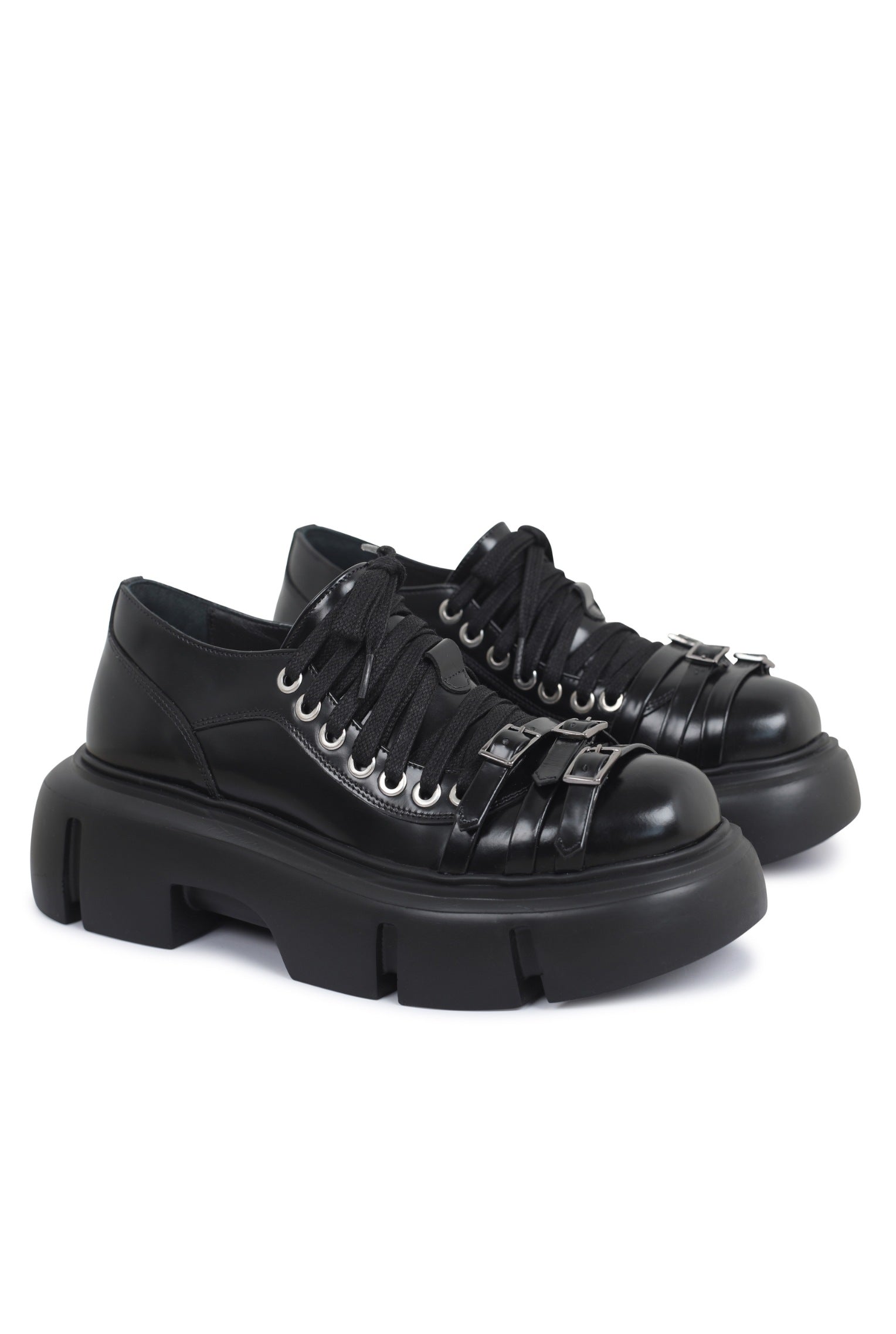 LOW PLATFORM BUCKLE BOOT