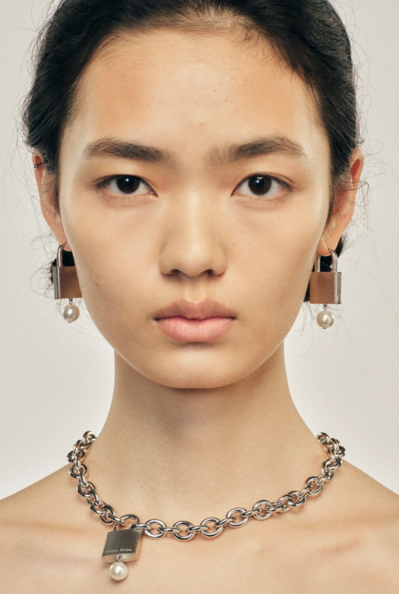 PEARL PADLOCK EARRINGS