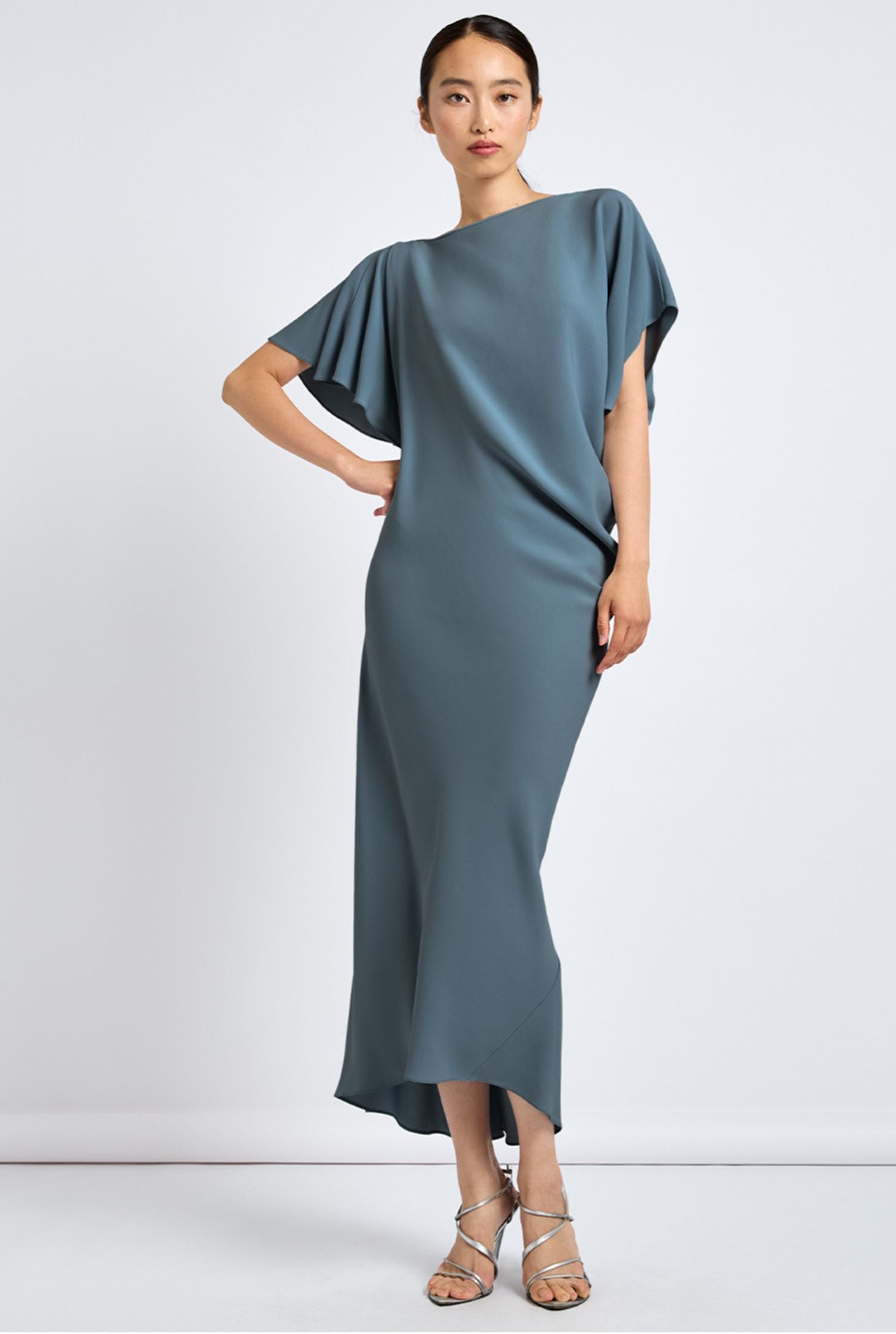 SENUNA SBC CREPE DRESS LAGOON