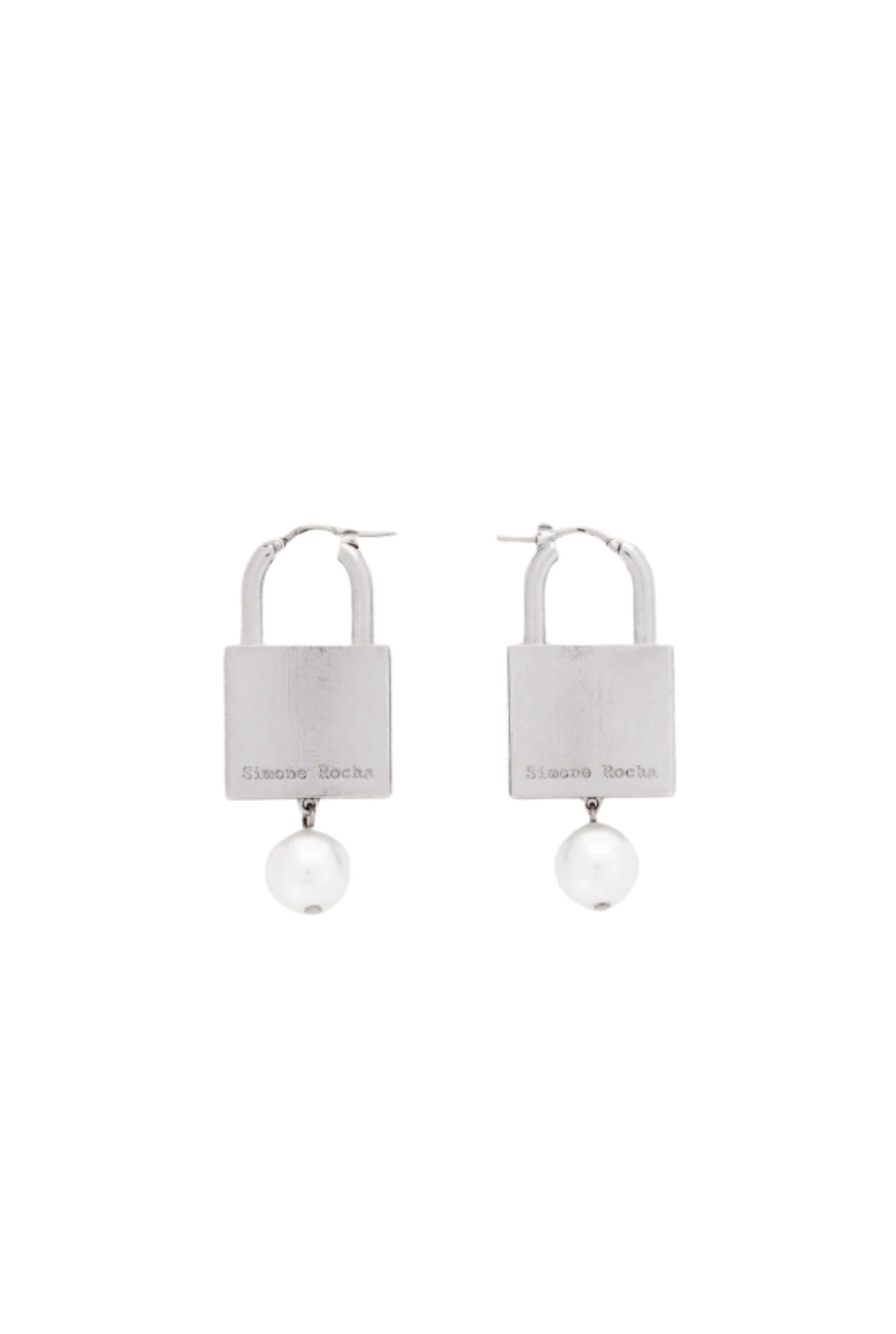 PEARL PADLOCK EARRINGS