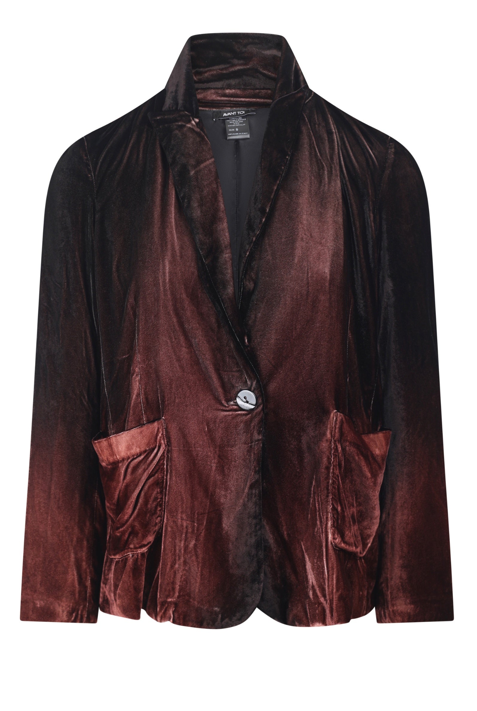 STRETCH VELVET BOYFREIND REVER JACKET W/ BLACK SHADOW MORO