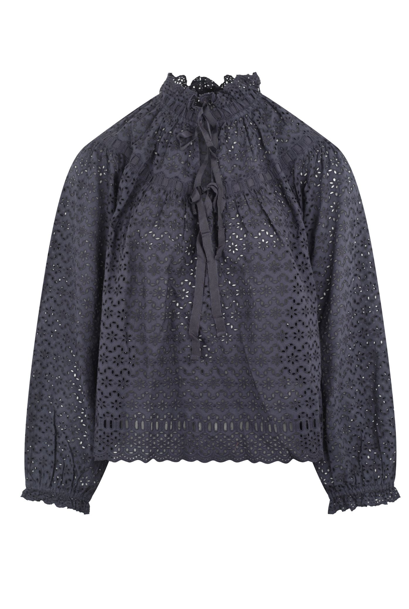 Avelie LS Cotton Blouse Midnight
