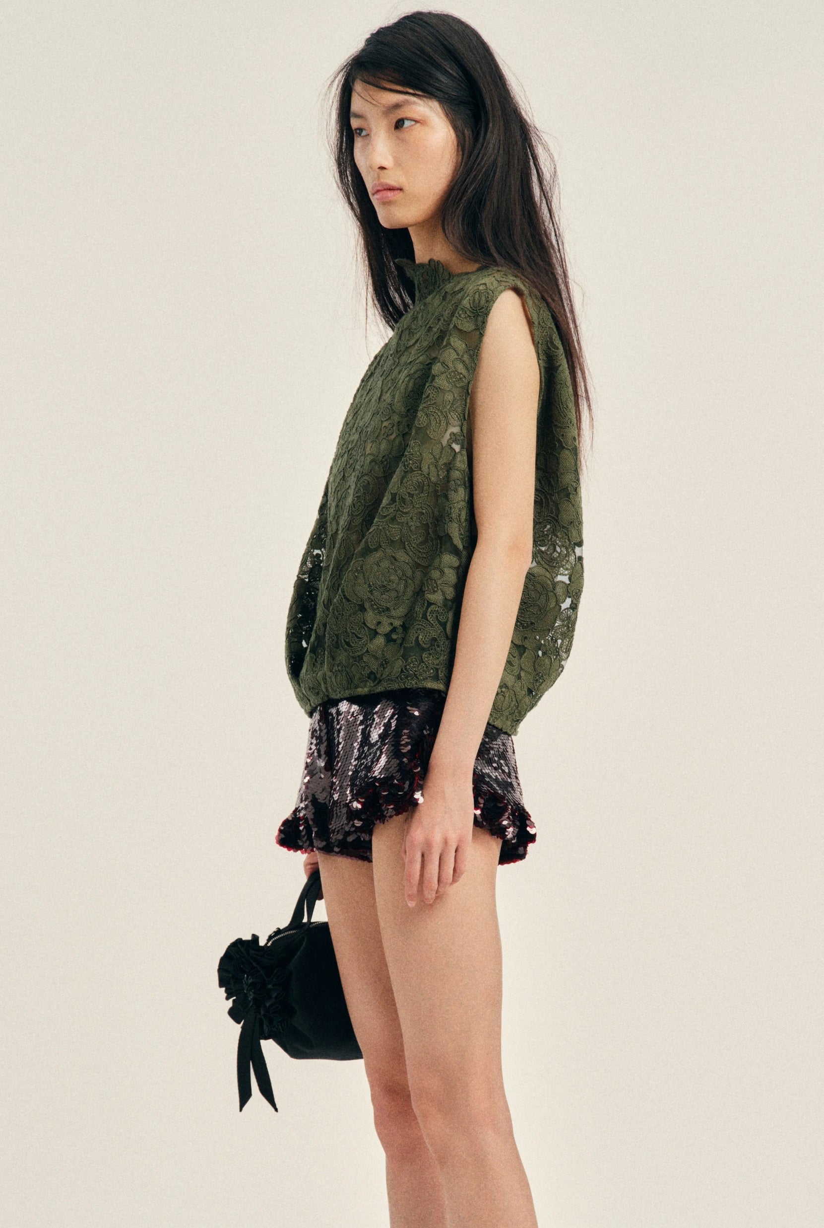 BOXY SMOCK TOP KHAKI