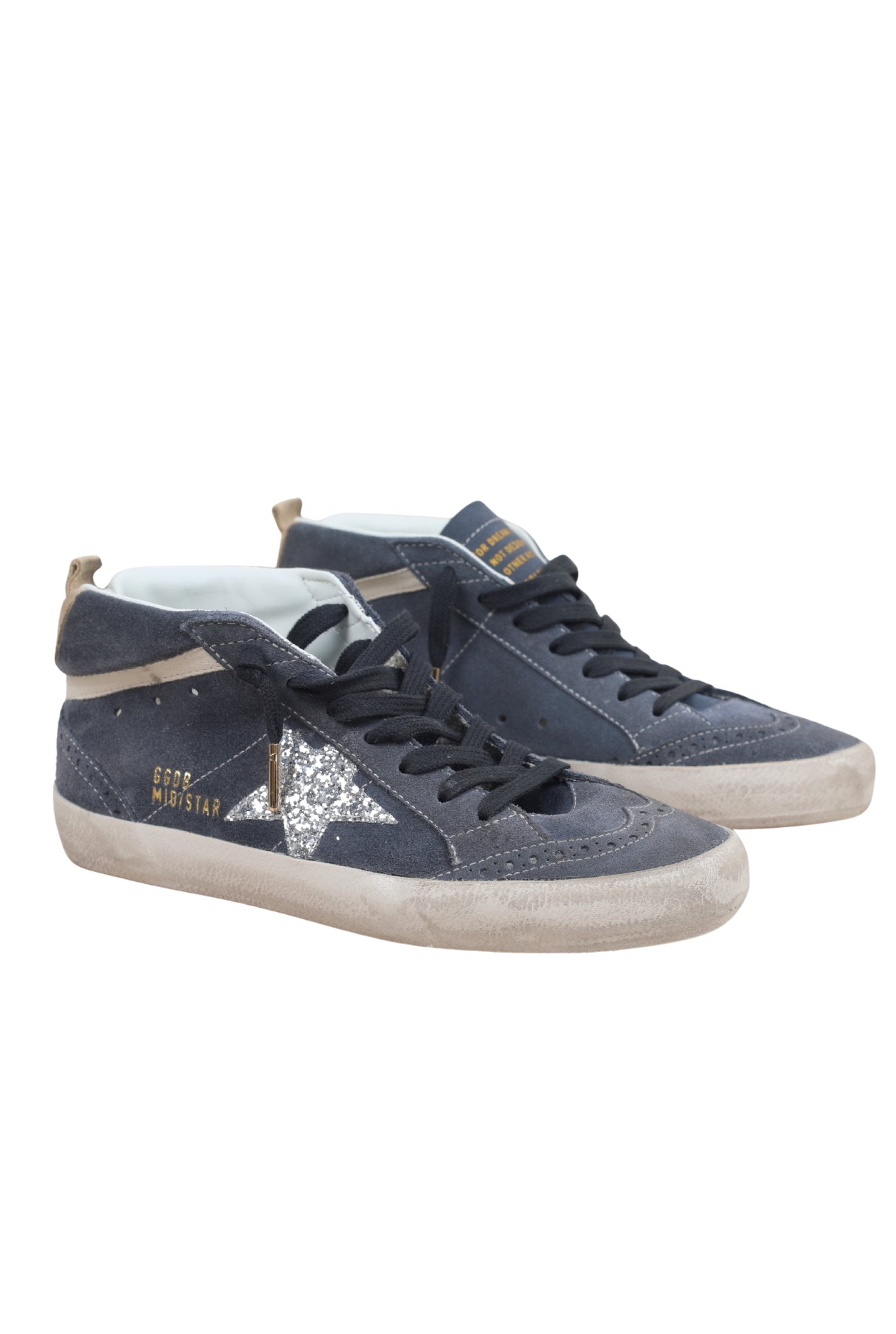 MID STAR SUEDE UPPER TOE TONGUE SPUR AND HEEL GLITTER STAR COTTON WAVE