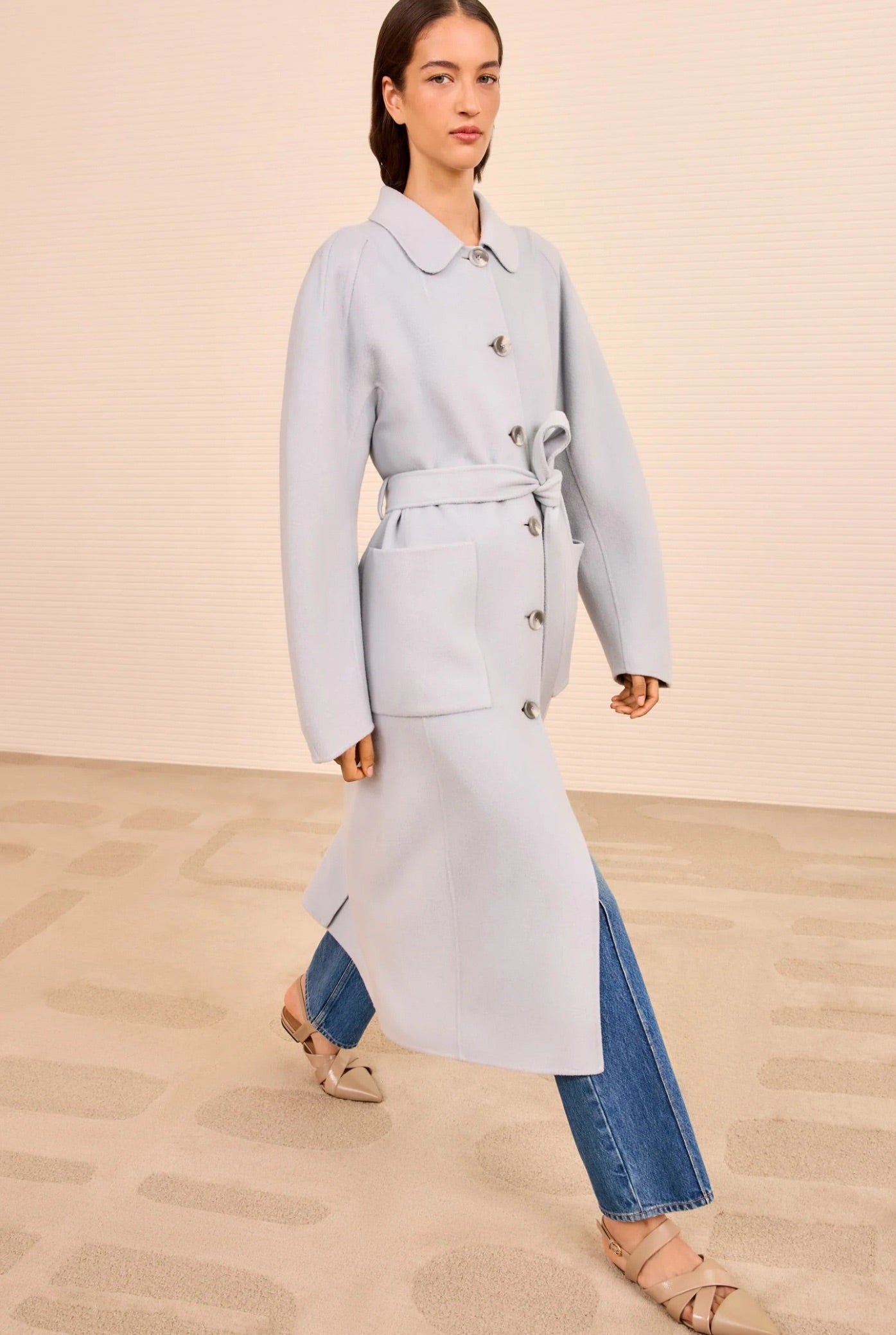 Lisbeth Long Wool Coat w/ Belt