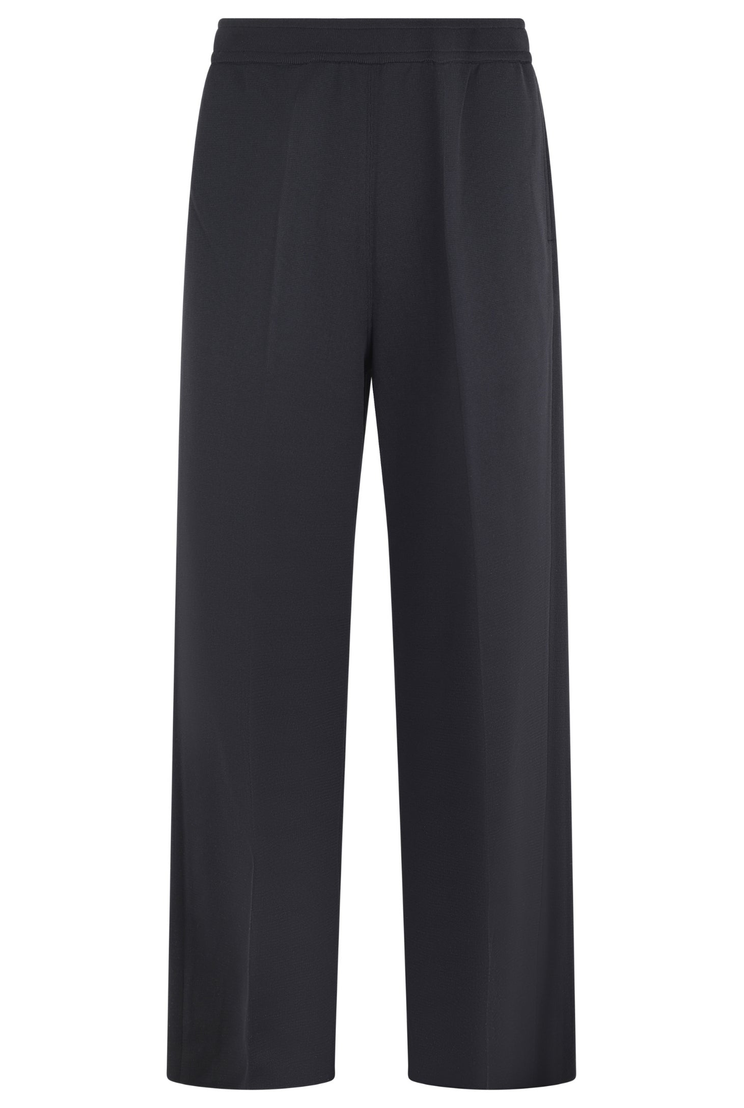 SOFT MILAN SEMI WIDE PANTS BLACK