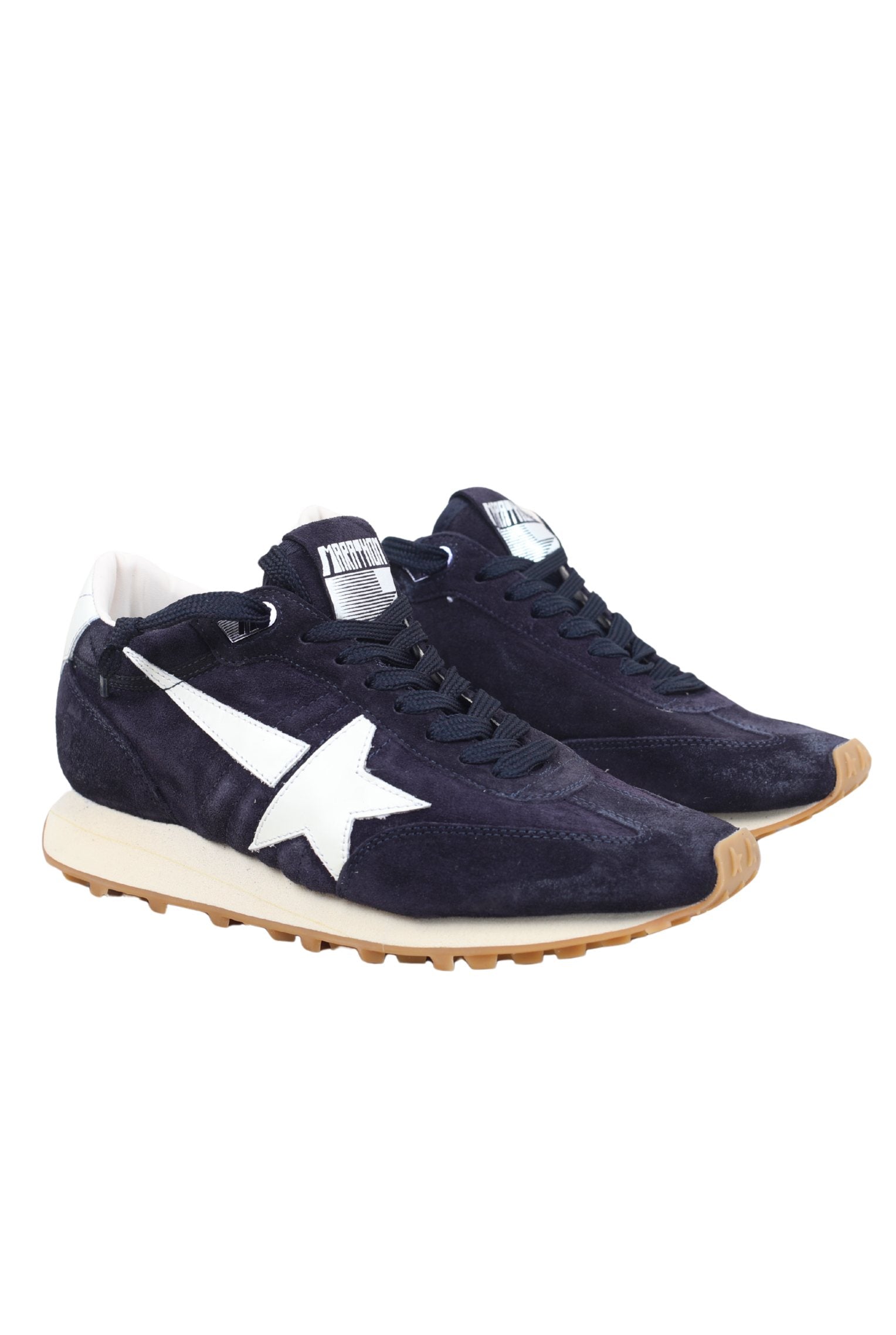 SUPER STAR SUEDE AND LEATHER UPPER SUEDE TOE AND TONGUE LEATHER STAR LAMINATED LEATHER HEEL