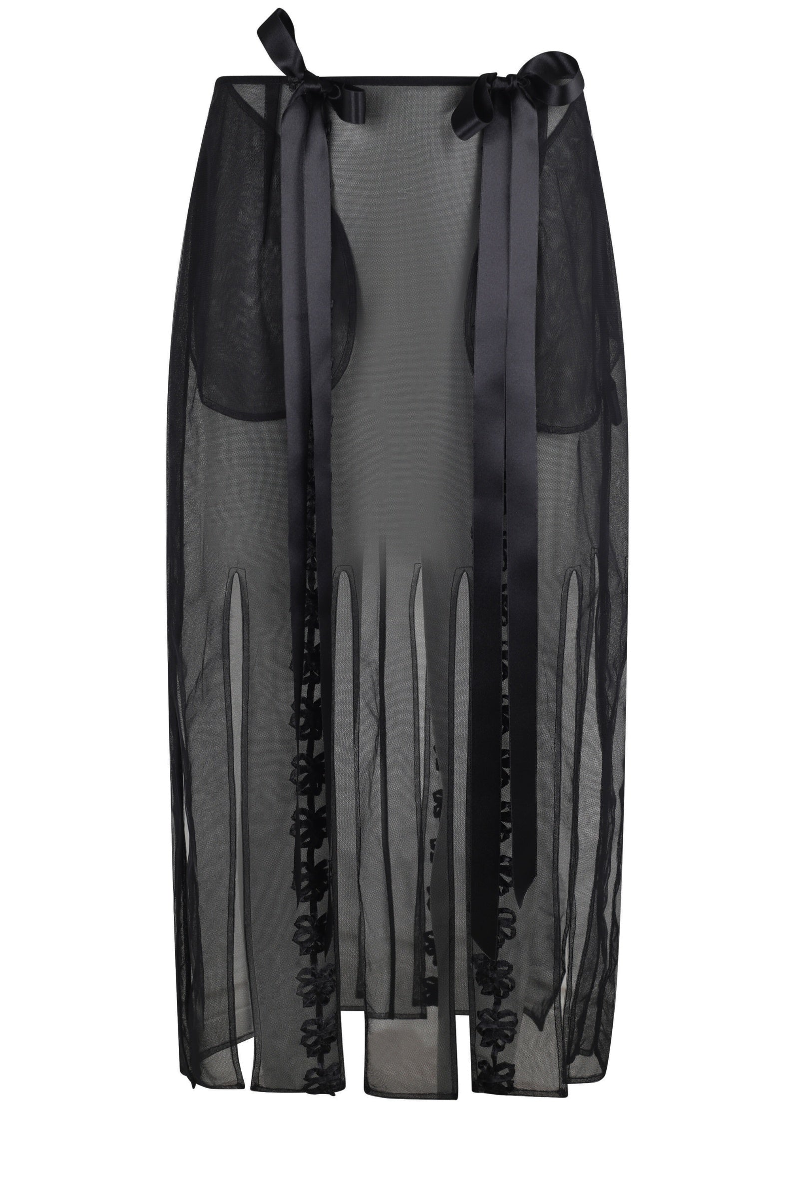 RIBBON DAISY CHAIN MULTI SLIT SKIRT
