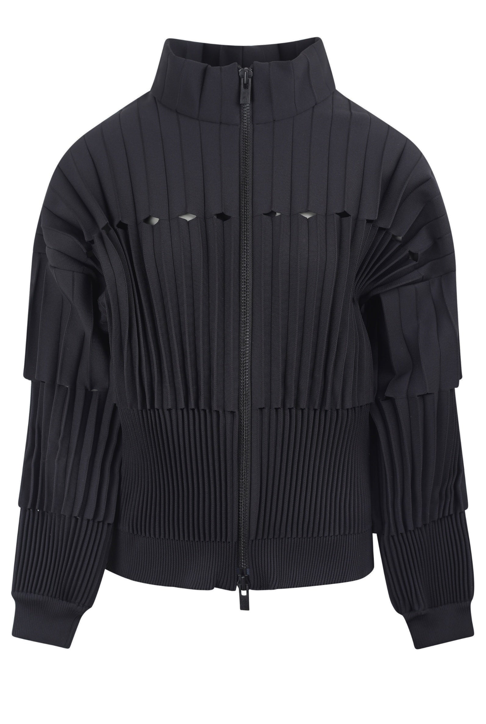 Accordian Stand-up Collar Blouson