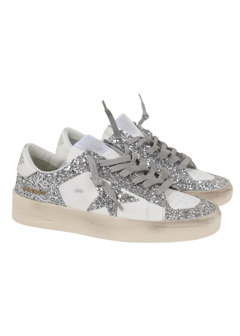 STARDAN LEATHER AND GLITTER UPPER GLITTER STAR LEATHER HEEL Sneakers