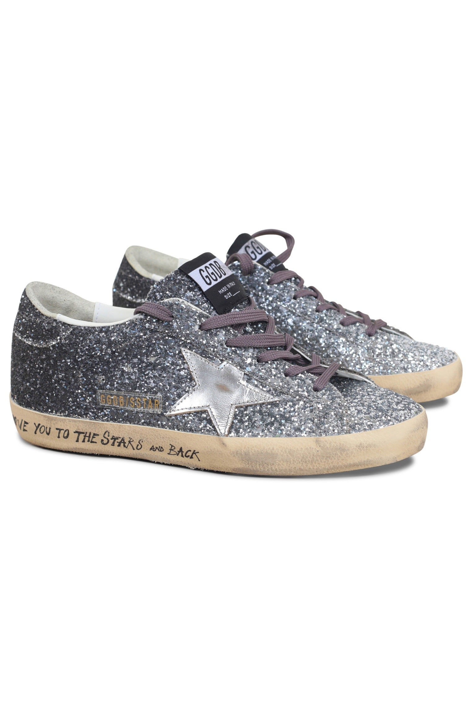 SUPER-STAR CLASSIC WITH LIST GLITTER UPPER TOE TONGUE AND HEEL LAMINATED STAR
