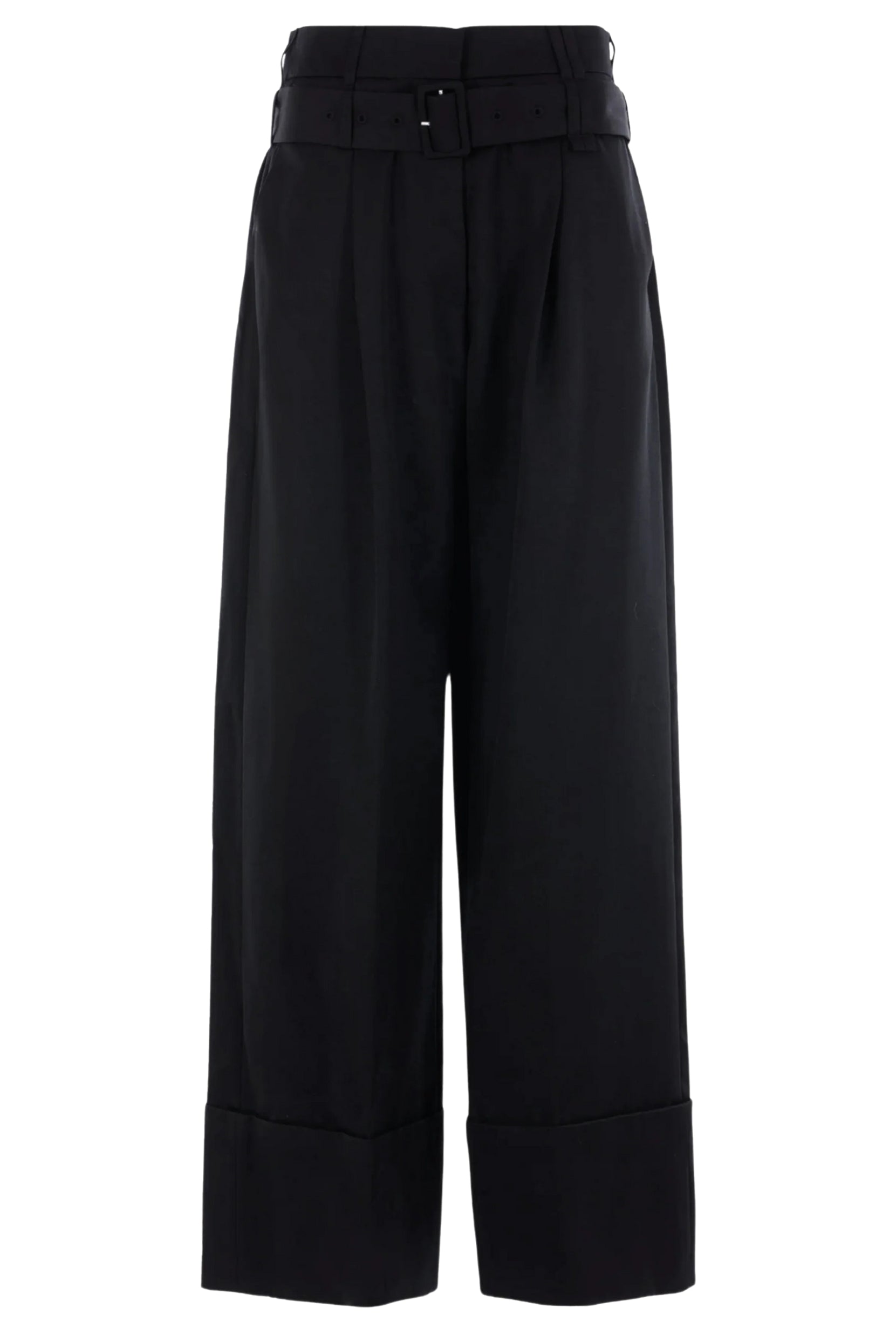 MULTI BELT LOOP WIDE LEG TROUSERS