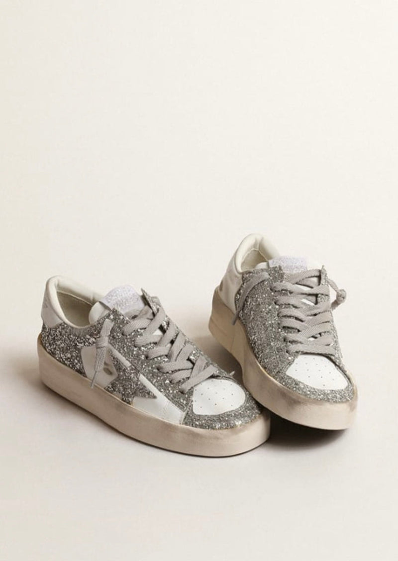 STARDAN LEATHER AND GLITTER UPPER GLITTER STAR LEATHER HEEL Sneakers