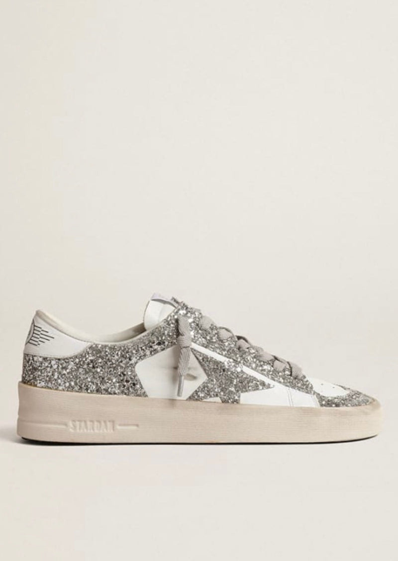 STARDAN LEATHER AND GLITTER UPPER GLITTER STAR LEATHER HEEL Sneakers