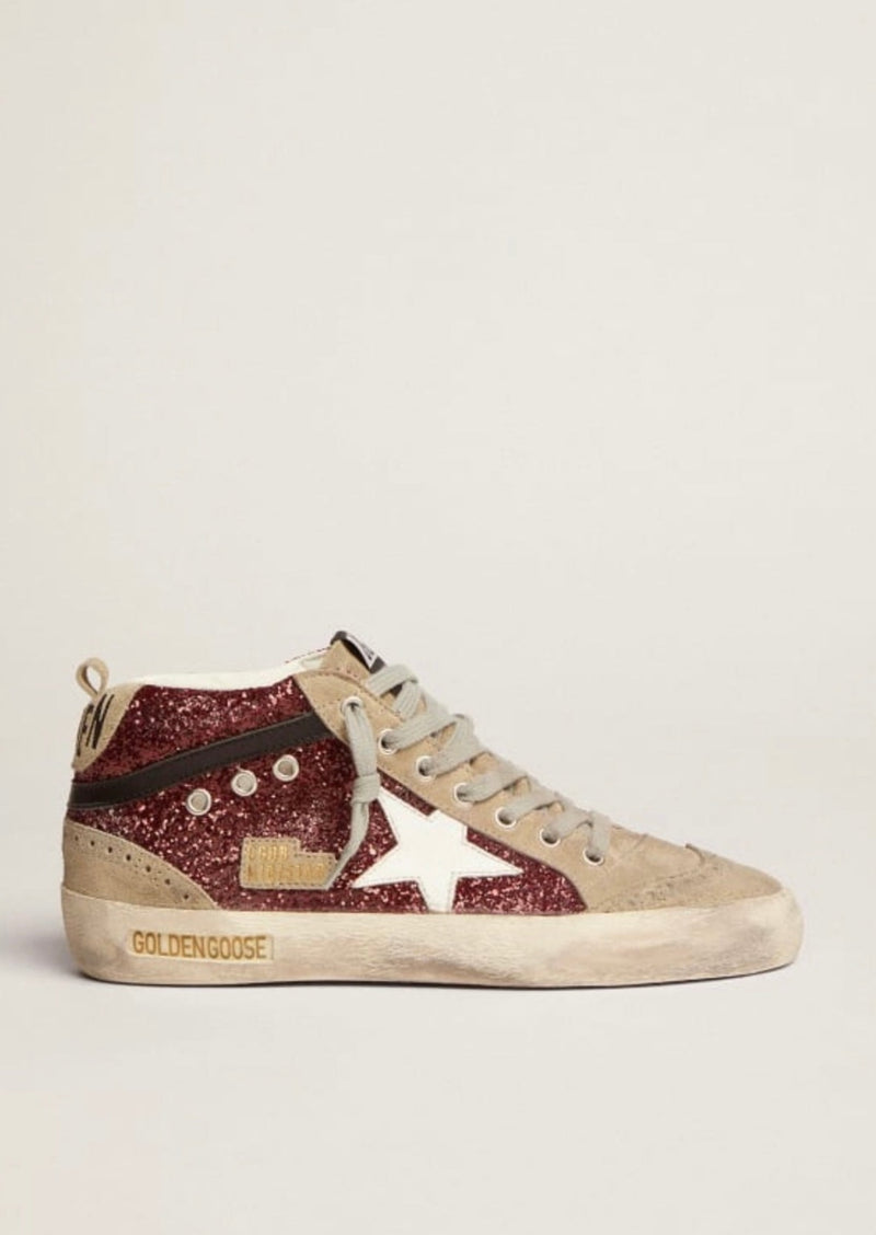 MID STAR GLITTER UPPER SUEDE TOE AND SPUR LEATHER STAR AND WAVE